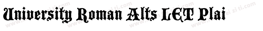 University Roman Alts LET Plain1.0字体转换